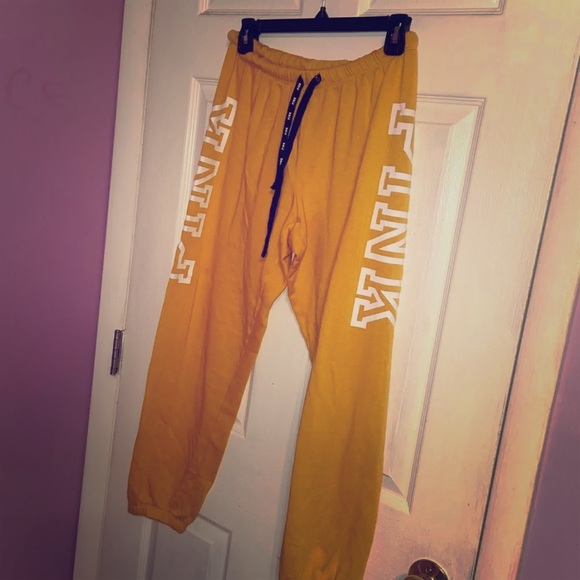 PINK Victoria's Secret Pants - Victoria secret Pink - YELLOW JOGGERS